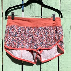 Floral lululemon shorts